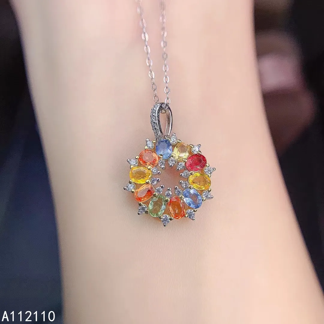 Fine Jewelry 925 Sterling Silver Inset With Natural Gem Women's Luxury Noble Round Color Sapphire Pendant Necklace Support Detec
Fine Jewelry 925 Sterling Silver Inset With Natural Gem Women's Luxury Noble Round Color Sapphire Pendant Necklace Support Detec