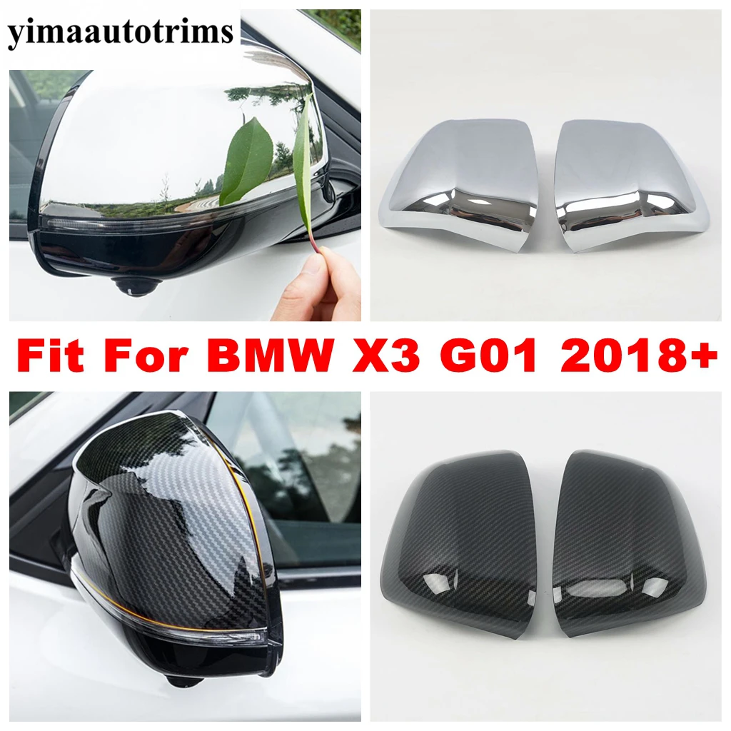 Outside Door Rearview Mirror Protector Shell Cover Trim ABS Chrome / Carbon Fiber Look Accessories For BMW X3 G01 2018 - 2023
Outside Door Rearview Mirror Protector Shell Cover Trim ABS Chrome / Carbon Fiber Look Accessories For BMW X3 G01 2018 - 2023