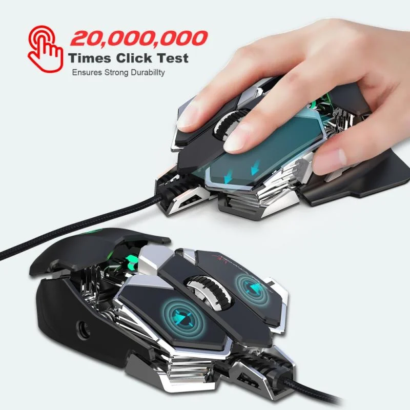 Механическая игровая мышь J600, программируемое проводное устройство, 9 клавиш, светильник ка, макро, программирование, ПК
Механическая игровая мышь J600, программируемое проводное устройство, 9 клавиш, светильник ка, макро, программирование, ПК