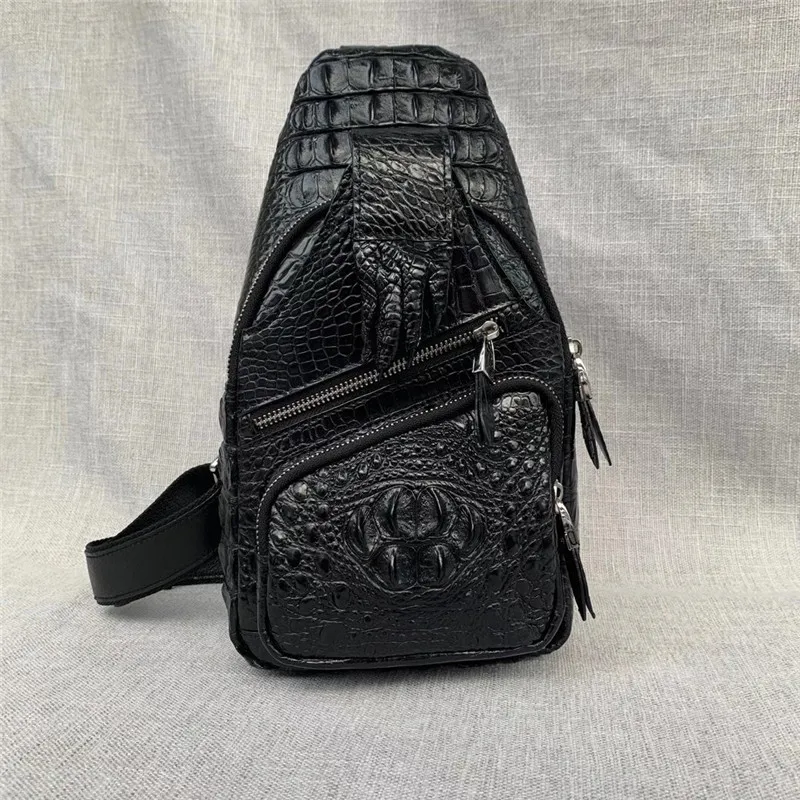Authentic Exotic Alligator Skin Men's Casual Chest Bag Small Travel Purse Genuine Real Crocodile Leather Male Cross Shoulder Bag
Authentic Exotic Alligator Skin Men's Casual Chest Bag Small Travel Purse Genuine Real Crocodile Leather Male Cross Shoulder Bag