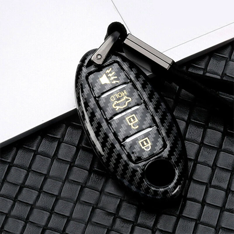 Carbon Fiber Style Car Remote Smart Key Fob Case Cover Protector Shell Holder with Keychain For Infiniti For Nissan Accessories
Carbon Fiber Style Car Remote Smart Key Fob Case Cover Protector Shell Holder with Keychain For Infiniti For Nissan Accessories