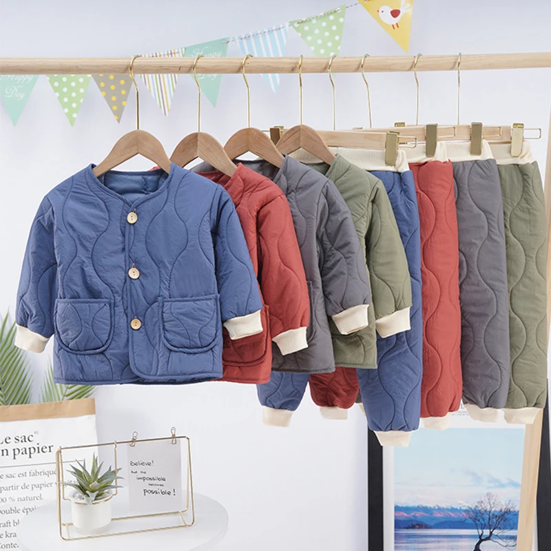 Autumn Winter New Baby Boy And Girls Sets Down Padded Coat Suit Baby Liner Girls Thick Padded Coat + Pants 2Pcs Children's Suit
Autumn Winter New Baby Boy And Girls Sets Down Padded Coat Suit Baby Liner Girls Thick Padded Coat + Pants 2Pcs Children's Suit