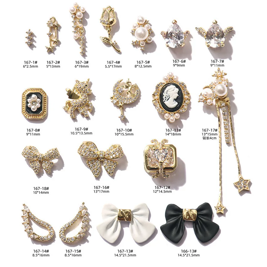 10pcs/lot Unicorn Wing Bow Rose 3D Alloy Nail Art Zircon Pearl Metal Manicure Nails Accessories DIY Nail Decorations Nail Charms
10pcs/lot Unicorn Wing Bow Rose 3D Alloy Nail Art Zircon Pearl Metal Manicure Nails Accessories DIY Nail Decorations Nail Charms