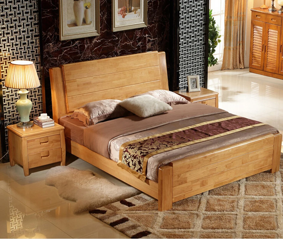 high quality bed Oak Bedroom furniture bed 2 people solid wood bedroom furniture 3094
high quality bed Oak Bedroom furniture bed 2 people solid wood bedroom furniture 3094