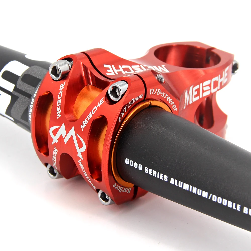 MEISCHE MTB Bike Stem 0 Degree 31.8/35mm Aluminium Stem MTB Mountain Bike Stem 50mm Short HandleBar Stem for 28.6mm Bicycle Fork
MEISCHE MTB Bike Stem 0 Degree 31.8/35mm Aluminium Stem MTB Mountain Bike Stem 50mm Short HandleBar Stem for 28.6mm Bicycle Fork