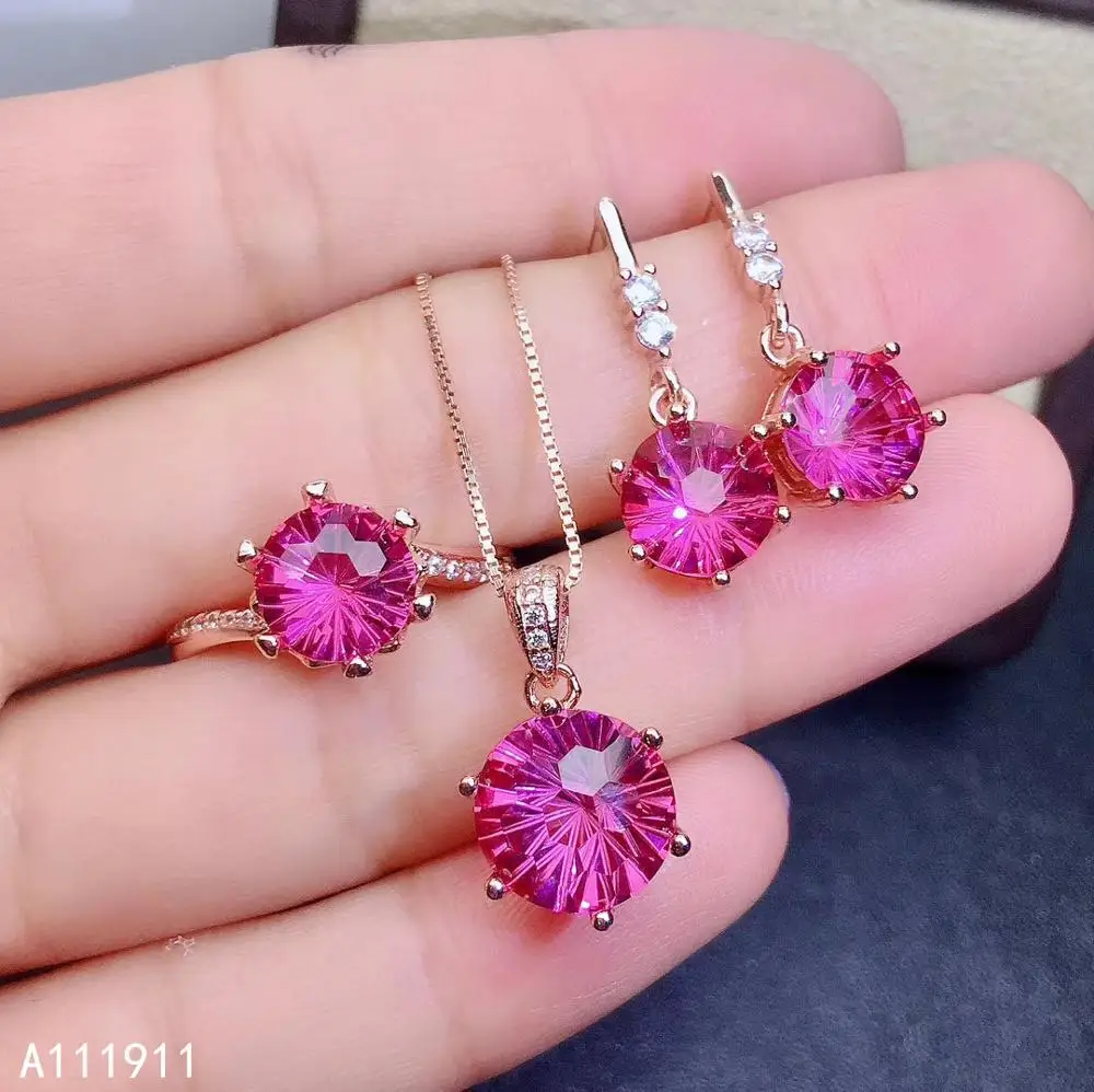 KJJEAXCMY fine jewelry 925 sterling silver inlaid Natural Pink topaz noble Necklace Ring Earring Female Suit Support test
KJJEAXCMY fine jewelry 925 sterling silver inlaid Natural Pink topaz noble Necklace Ring Earring Female Suit Support test