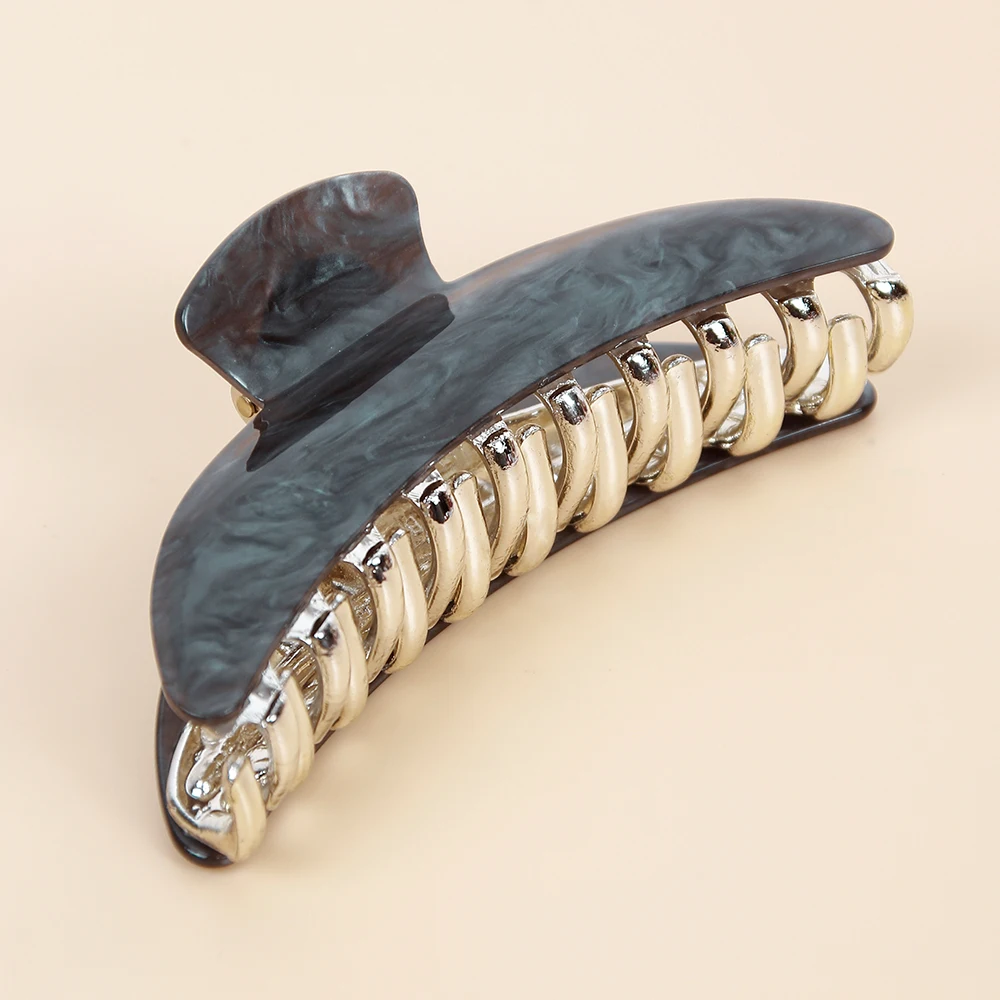 Ladies temperament all match portable gray marbled shark clip back head plastic plate hair clip headwear
Ladies temperament all match portable gray marbled shark clip back head plastic plate hair clip headwear