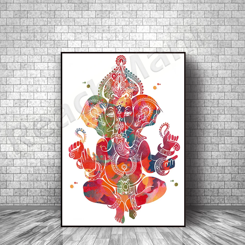 Ganesha Watercolor Printing God Lord Ganesh Poster Spiritual Art Yoga Mantra Wall Decoration Ganapati Vinayaka Ganesh Hindu God
Ganesha Watercolor Printing God Lord Ganesh Poster Spiritual Art Yoga Mantra Wall Decoration Ganapati Vinayaka Ganesh Hindu God