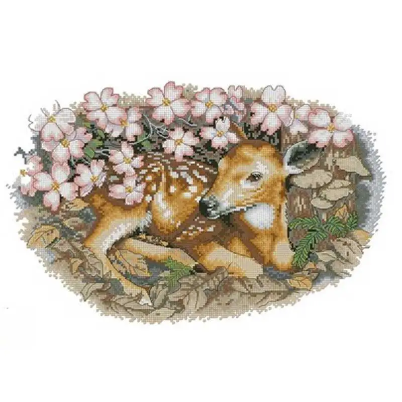 Fawn and flowers patterns Counted Cross Stitch 11CT 14CT 18CT DIY Chinese Cross Stitch Kits Embroidery Needlework Sets
Fawn and flowers patterns Counted Cross Stitch 11CT 14CT 18CT DIY Chinese Cross Stitch Kits Embroidery Needlework Sets