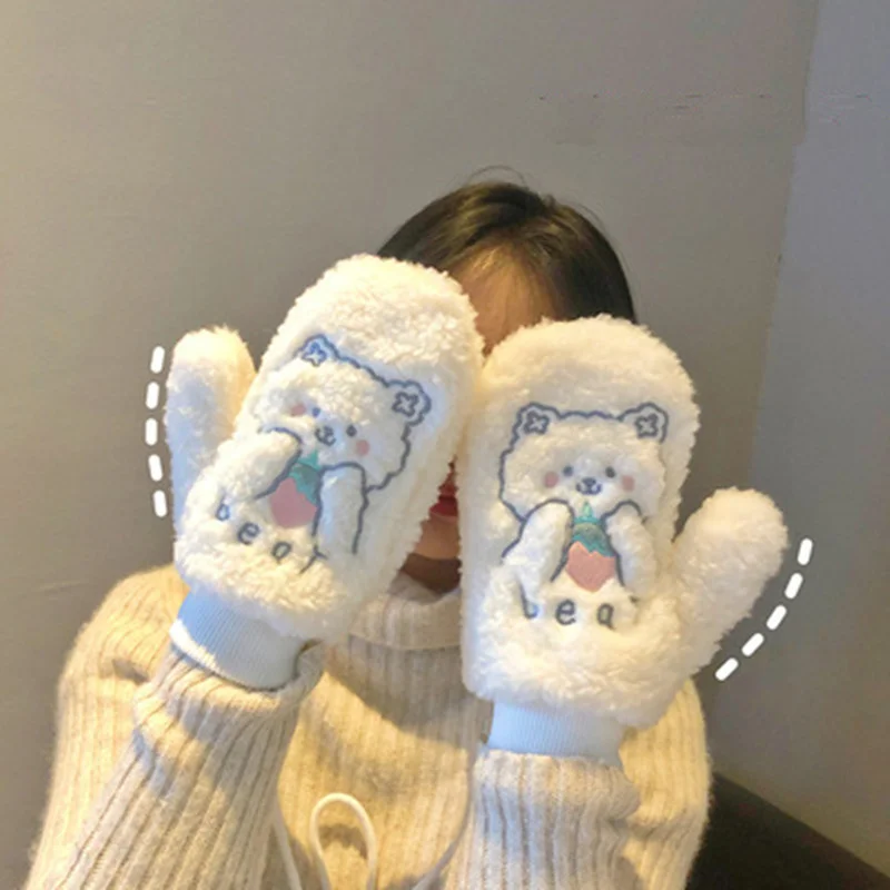 Winter Plush Gloves Plus Velvet Thick Warm Gloves Cute Soft Cartoon Full Finger Couple Gloves Hanging Neck Portable Spot
Winter Plush Gloves Plus Velvet Thick Warm Gloves Cute Soft Cartoon Full Finger Couple Gloves Hanging Neck Portable Spot