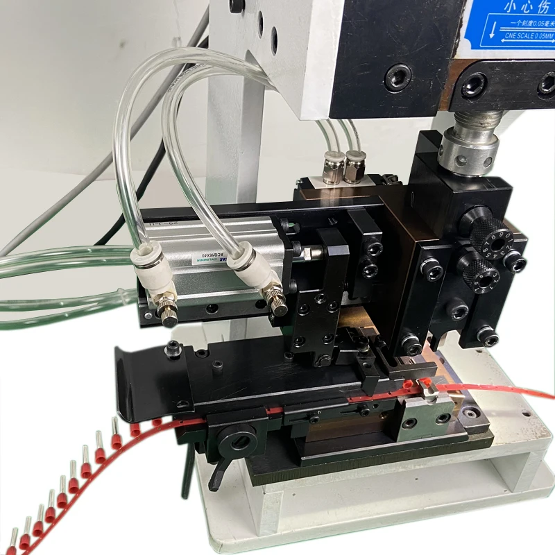 Pneumatic Insulated Terminal Crimping Applicator Mold OTP Vertical Feeding Mold Terminal and Wire Cable Pressed Machine
Pneumatic Insulated Terminal Crimping Applicator Mold OTP Vertical Feeding Mold Terminal and Wire Cable Pressed Machine
