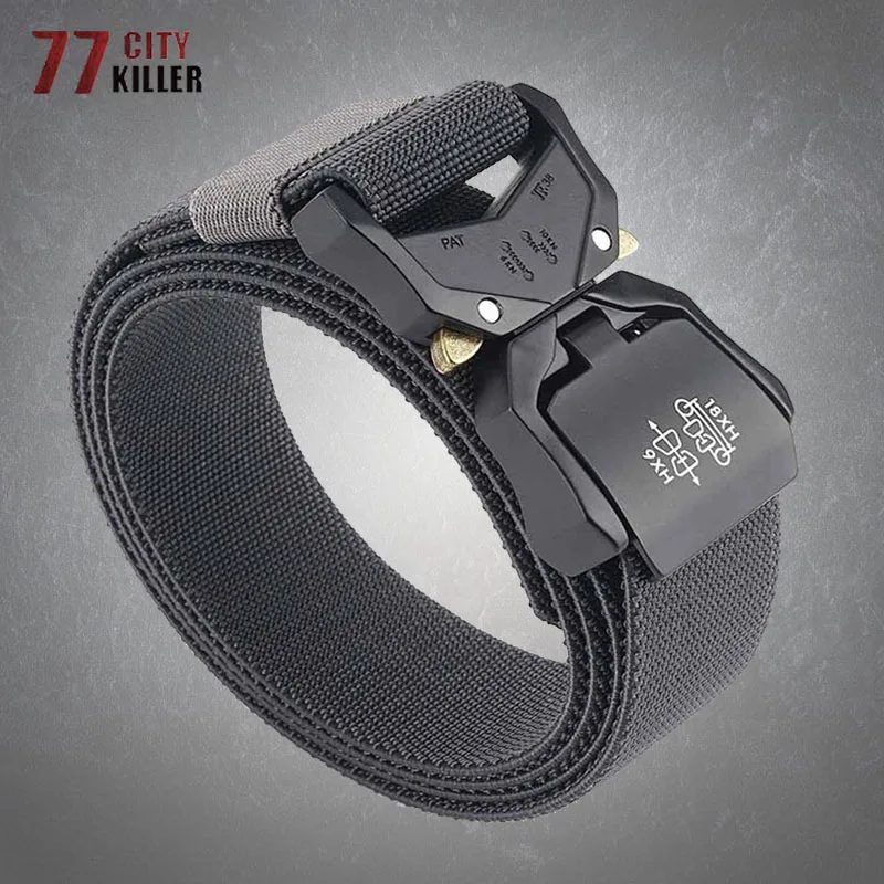 Men's Elasticity Tactical Belts Aluminum Alloy Pluggable Buckle Light Elastic Weave Comfortable High Quality Training Mens Belt
Men's Elasticity Tactical Belts Aluminum Alloy Pluggable Buckle Light Elastic Weave Comfortable High Quality Training Mens Belt
