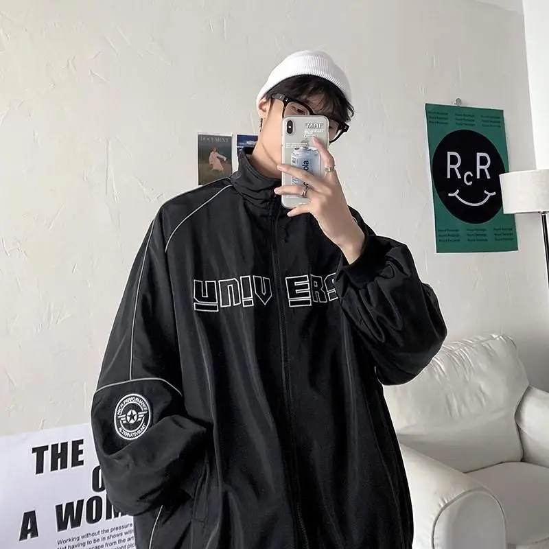Casual baseball uniform men's spring autumn techwear sport zipper jacket Korean Harajuku oversized couple Letter embroidery coat
Casual baseball uniform men's spring autumn techwear sport zipper jacket Korean Harajuku oversized couple Letter embroidery coat