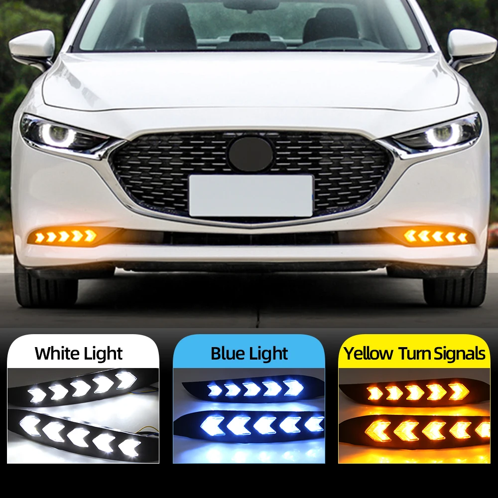 Car LED Daytime Running Light For Mazda 3 Axela 2019 2020 2021 2022 Flow Yellow Turn Signal Light Bumper Fog Lamp DRL
Car LED Daytime Running Light For Mazda 3 Axela 2019 2020 2021 2022 Flow Yellow Turn Signal Light Bumper Fog Lamp DRL