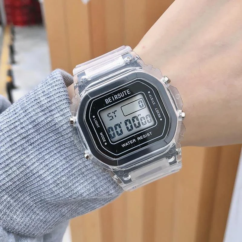 Fashion Men Women Watches Gold Casual Transparent Digital Sport Couple's Watch Clock Wristwatch Female Clock Children Kid's Gift
Fashion Men Women Watches Gold Casual Transparent Digital Sport Couple's Watch Clock Wristwatch Female Clock Children Kid's Gift