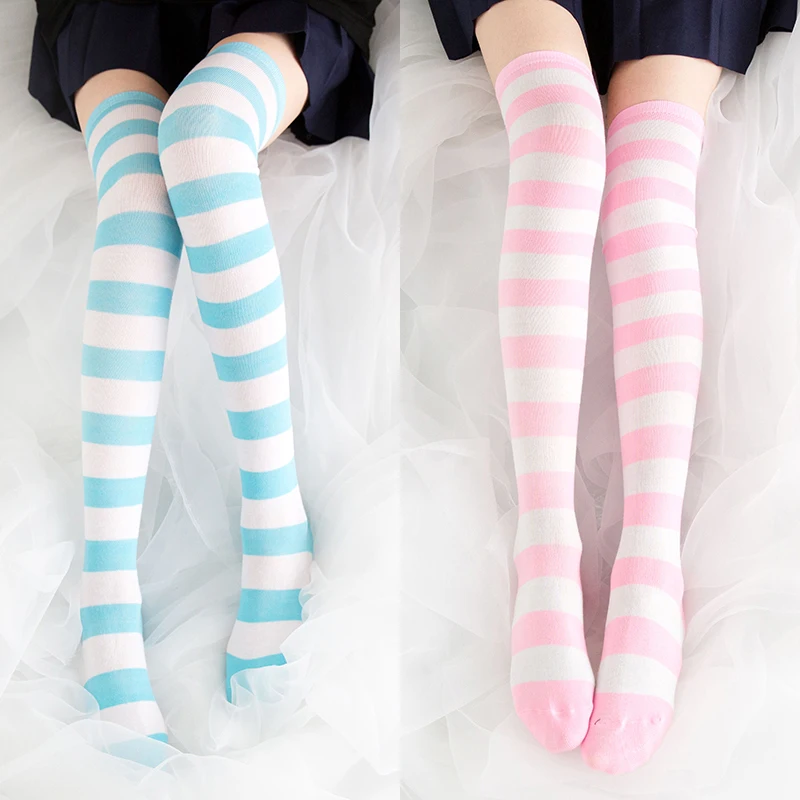 Japanese Style Cute Harajuku Stripes Stockings Knee Socks Cute Blue And White Mixed Colors Socks Knee Socks
Japanese Style Cute Harajuku Stripes Stockings Knee Socks Cute Blue And White Mixed Colors Socks Knee Socks