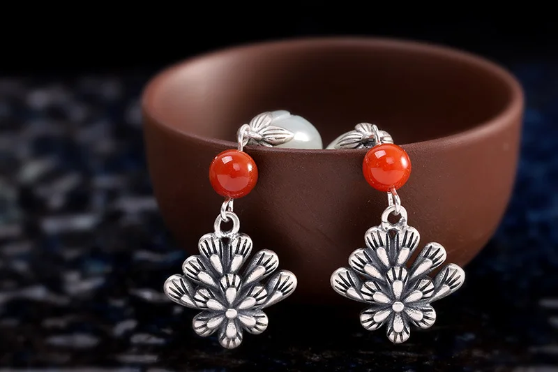 KJJEAXCMY boutique jewelry s925 sterling silver jewelry handmade Thai silver old ladies Hetian jade earrings
KJJEAXCMY boutique jewelry s925 sterling silver jewelry handmade Thai silver old ladies Hetian jade earrings