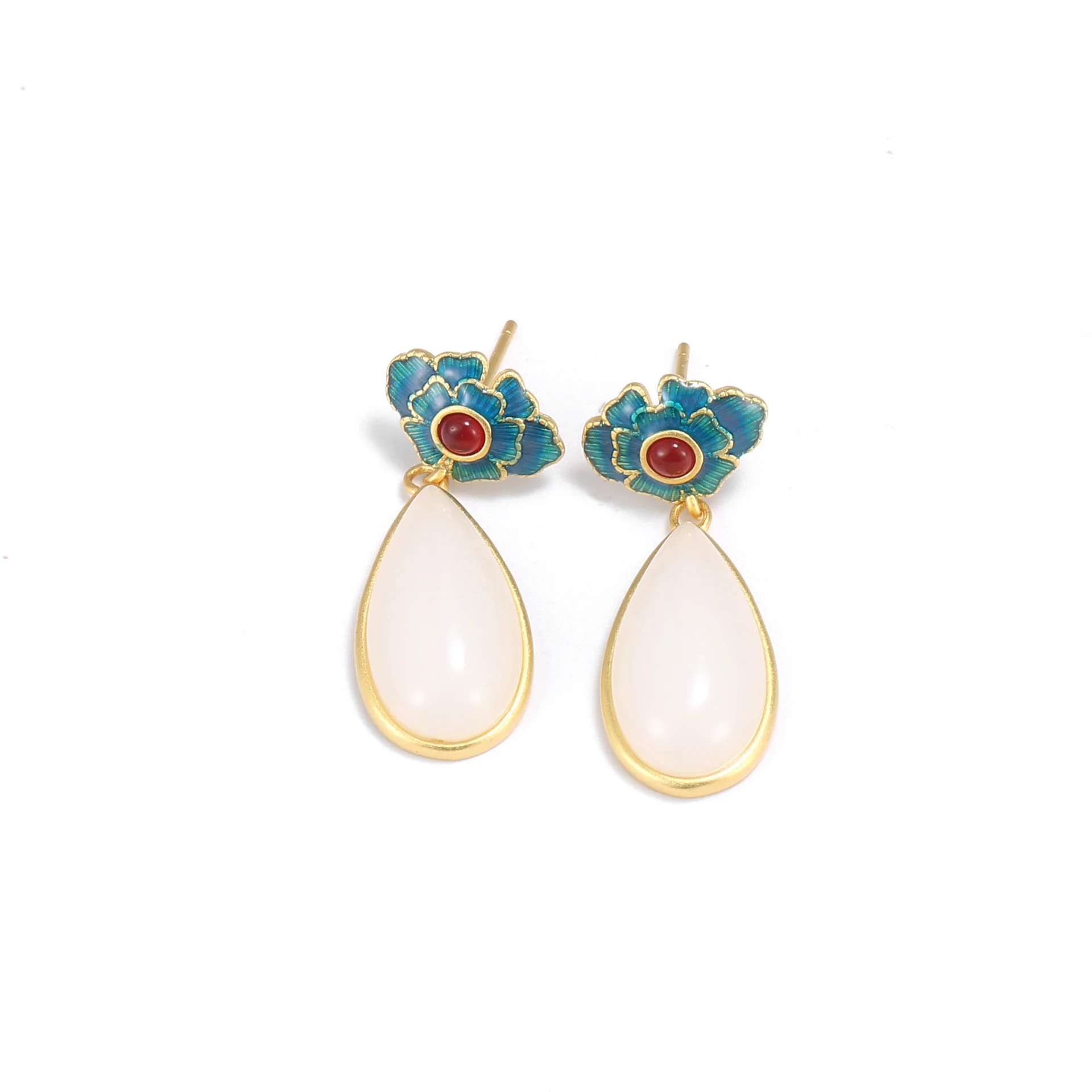 SA SILVERAGE S925 Sterling Silver Inlaid Hetian Jade Drop-shaped Earrings Ladies National Style Retro Earrings Classical Earring
SA SILVERAGE S925 Sterling Silver Inlaid Hetian Jade Drop-shaped Earrings Ladies National Style Retro Earrings Classical Earring