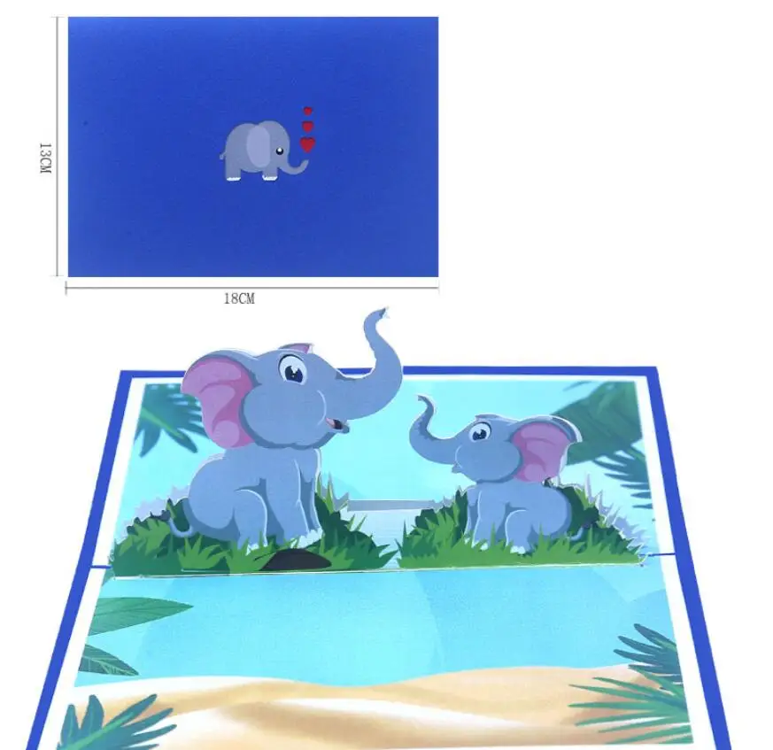 10pcs Handmade Kirigami Origami Elephant 3D Greeting Cards Invitation card For Baby shower Christmas Wedding Birthday Party Gift
10pcs Handmade Kirigami Origami Elephant 3D Greeting Cards Invitation card For Baby shower Christmas Wedding Birthday Party Gift
