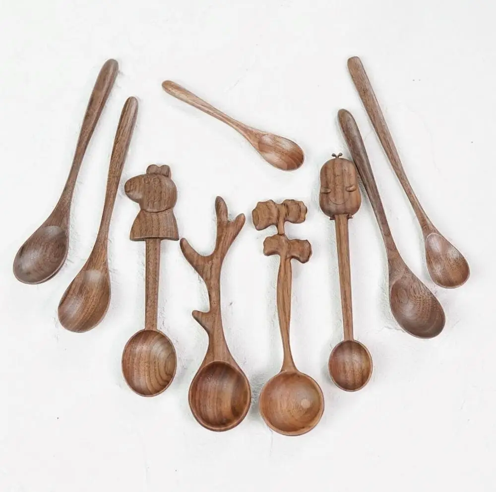 Handmade Cute Style Walnut Wooden Spoon Edible Household Tableware Original Design
Handmade Cute Style Walnut Wooden Spoon Edible Household Tableware Original Design
