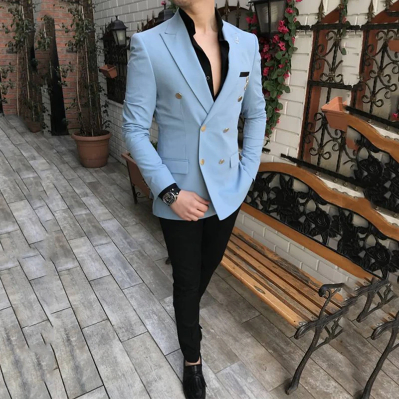 Men's Suits Double breasted Jacket Formal 2024 2 Pieces Notch Lapel Slim Fit Tuxedos Groomsmen For Wedding (Blazer+Pants)
Men's Suits Double breasted Jacket Formal 2024 2 Pieces Notch Lapel Slim Fit Tuxedos Groomsmen For Wedding (Blazer+Pants)