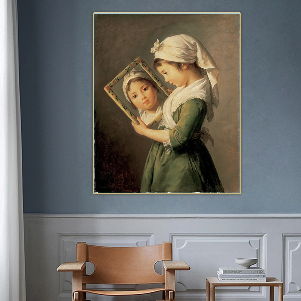 Holover E.Vigee Lebrun"Julie Le Brun Looking in a Mirror"Canvas Oil Painting Romanticism Lyricism Aesthetic Home Decoration
Holover E.Vigee Lebrun"Julie Le Brun Looking in a Mirror"Canvas Oil Painting Romanticism Lyricism Aesthetic Home Decoration