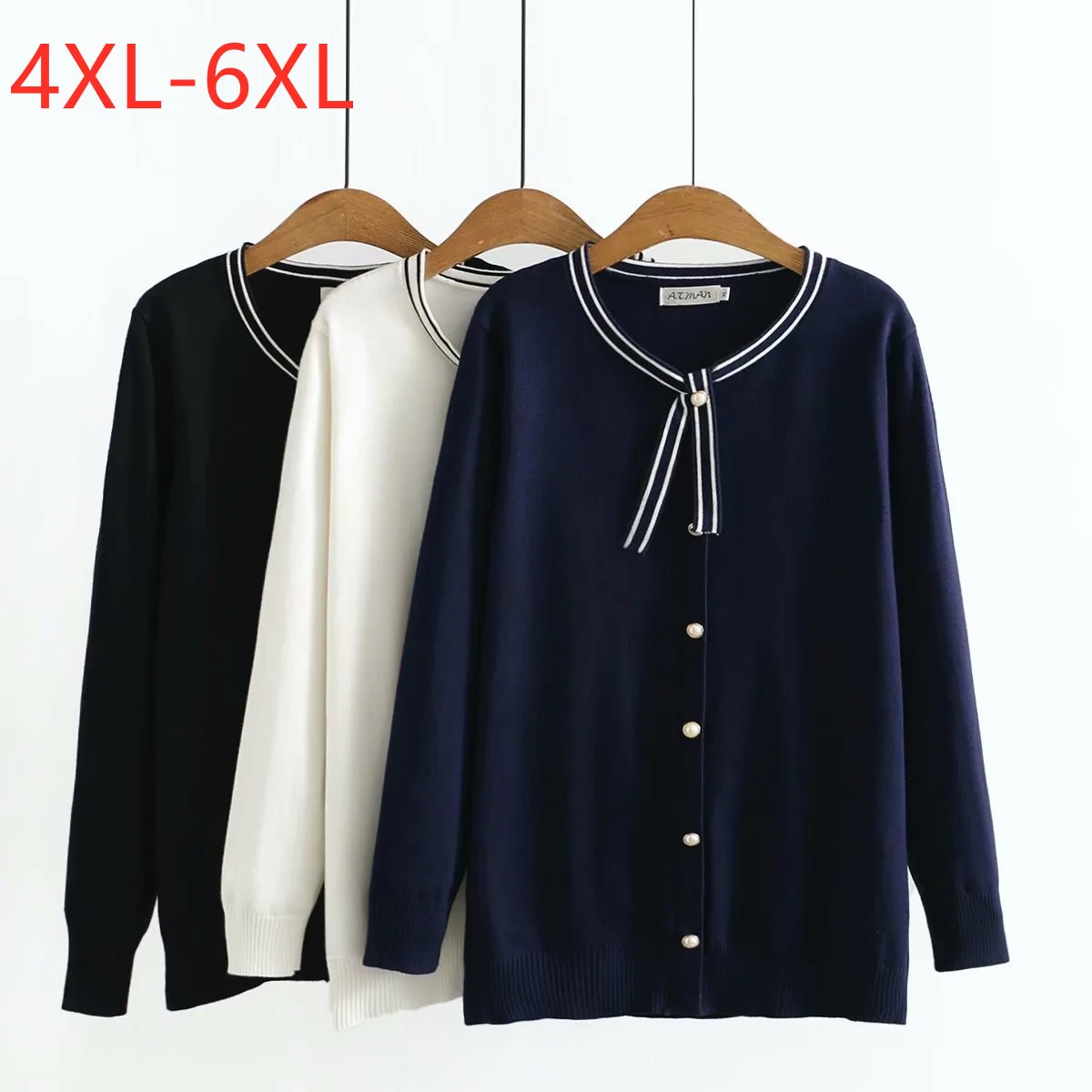 Large women's new autumn style thin bow contrast round neck Pullover plus size sweater
Large women's new autumn style thin bow contrast round neck Pullover plus size sweater