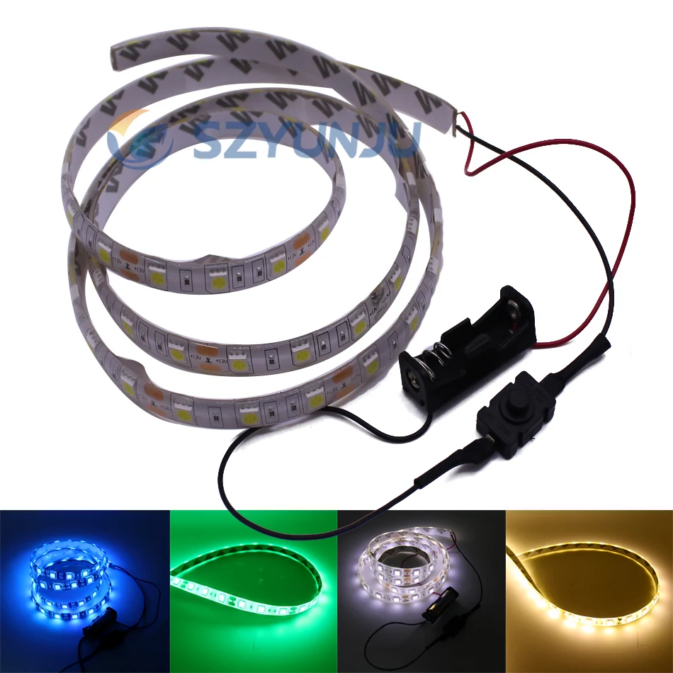 switch Battery Powered LED strip 12V 5050 Red Green Blue white Single Color Flexible led strip I65 waterproof Indoor Decoration
switch Battery Powered LED strip 12V 5050 Red Green Blue white Single Color Flexible led strip I65 waterproof Indoor Decoration