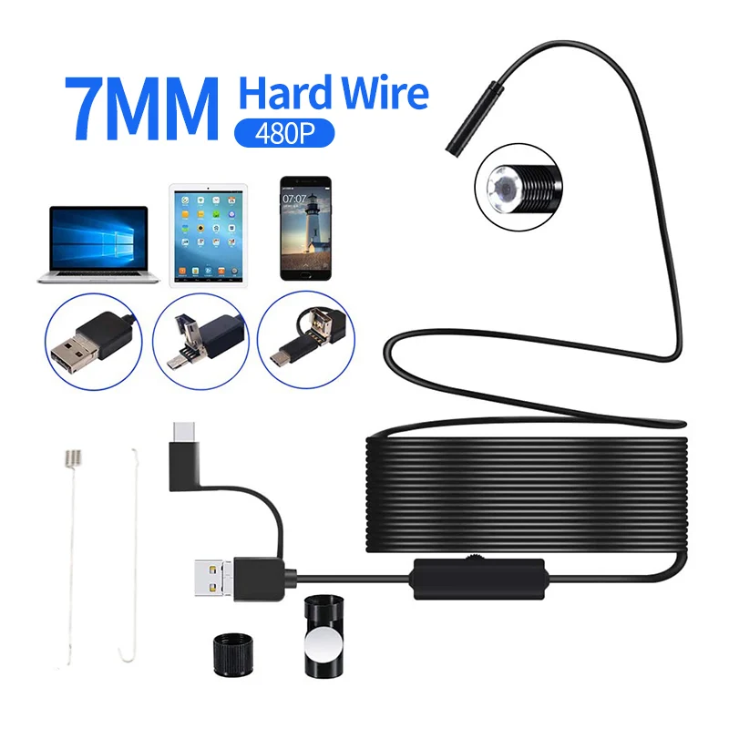 7MM Car Endoscope Professional Usb Endoscopic for Android Phone Type c Borescope Waterproof Drain Mini Surveillance Snake Camera
7MM Car Endoscope Professional Usb Endoscopic for Android Phone Type c Borescope Waterproof Drain Mini Surveillance Snake Camera