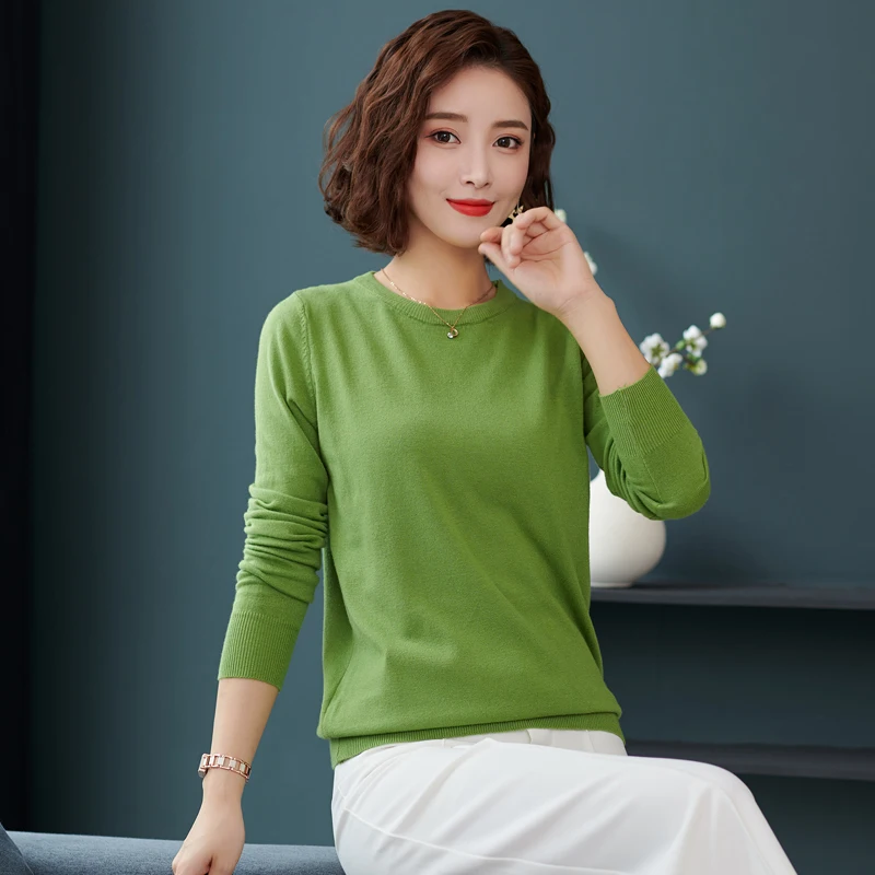 Womens Sweaters 2021 Women Pullovers Winter Jumpers Knitwear Long-sleeved Round-necked Pure-color Cashmere Sweater Woman
Womens Sweaters 2021 Women Pullovers Winter Jumpers Knitwear Long-sleeved Round-necked Pure-color Cashmere Sweater Woman