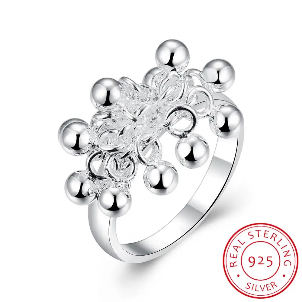 100% 925 Solid Sterling Silver Smooth Surface Beads Cocktail Ring Size 6 7 8 9 10 Women Girls Kids Xmas Gift Finger Rings Women
100% 925 Solid Sterling Silver Smooth Surface Beads Cocktail Ring Size 6 7 8 9 10 Women Girls Kids Xmas Gift Finger Rings Women