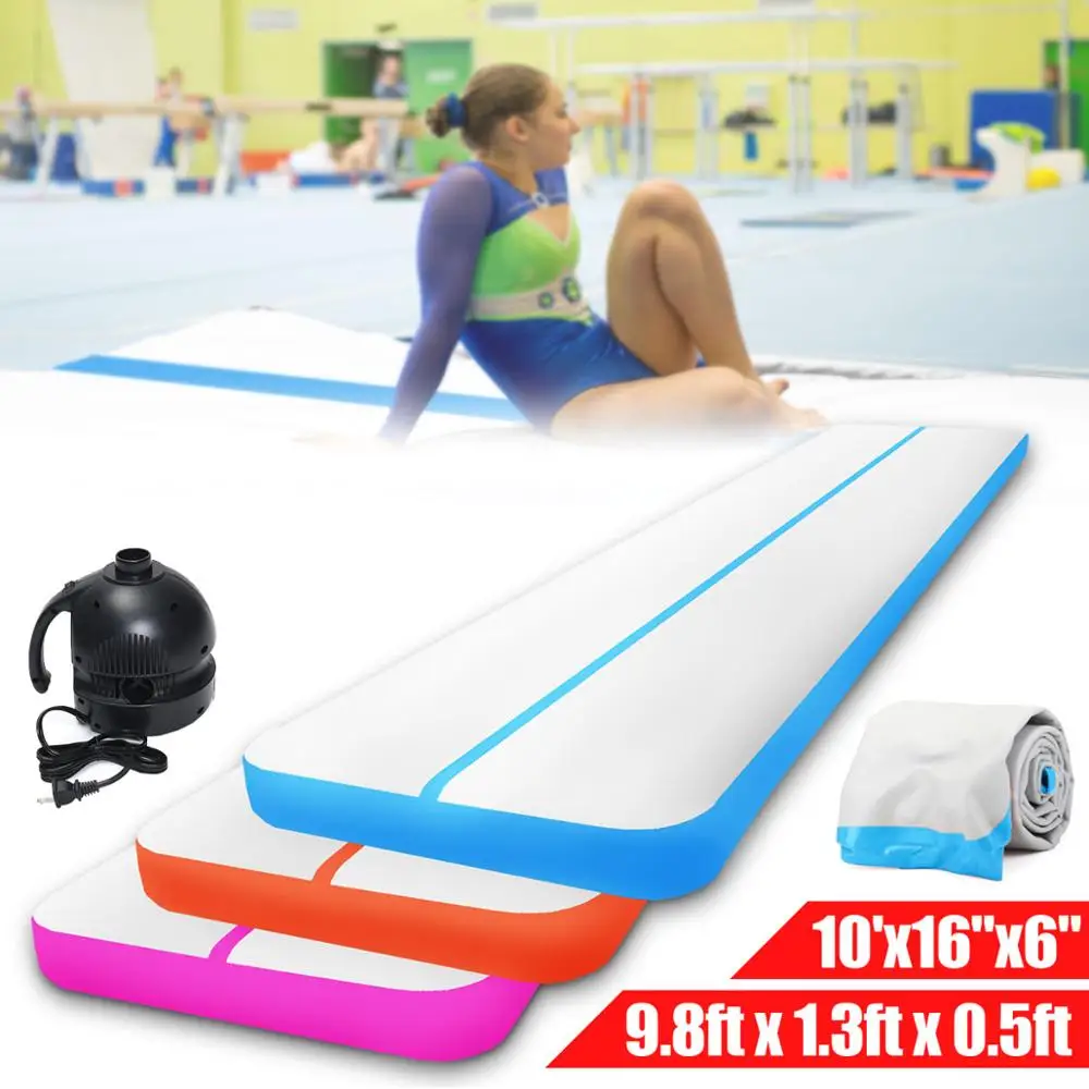 Inflatable Air Track Floor Pad Gymnastics Tumbling Yoga Mat Exercise Practice Training Tumbling W/Pump,Home Use,Outdoor,Indoor
Inflatable Air Track Floor Pad Gymnastics Tumbling Yoga Mat Exercise Practice Training Tumbling W/Pump,Home Use,Outdoor,Indoor