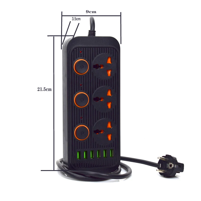 2 Round Pin EU RUS Plug Power Board Switch Universal Socket 6 USB Electrical Extension 1.8M Wired Network Filter
2 Round Pin EU RUS Plug Power Board Switch Universal Socket 6 USB Electrical Extension 1.8M Wired Network Filter