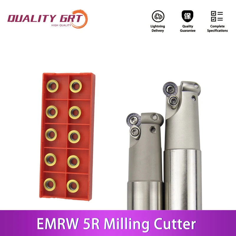 Q.Grt EMRW 5R round nose milling cutter C24/C32 shock-resistant tool holder boring bar holder for RPMT10T3 cutter arbor
Q.Grt EMRW 5R round nose milling cutter C24/C32 shock-resistant tool holder boring bar holder for RPMT10T3 cutter arbor