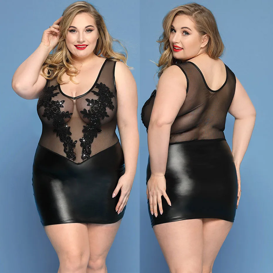 Sexy Women's Dress Lingerie Plus Size Faux Leather Dress Underwear Embroidery Erotic Lingerie Costumes Sexy Pajamas Sleepwear
Sexy Women's Dress Lingerie Plus Size Faux Leather Dress Underwear Embroidery Erotic Lingerie Costumes Sexy Pajamas Sleepwear