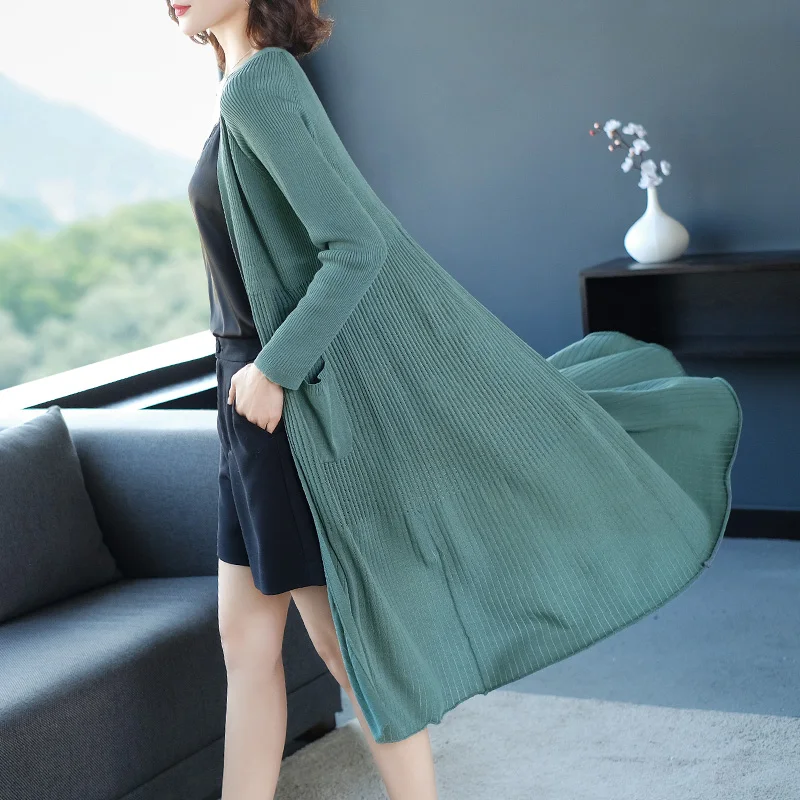 Women Cardigan Long Coat Spring Female Knit Cardigan Elegant Solid Color Knit Outwear Long Sleeve
Women Cardigan Long Coat Spring Female Knit Cardigan Elegant Solid Color Knit Outwear Long Sleeve