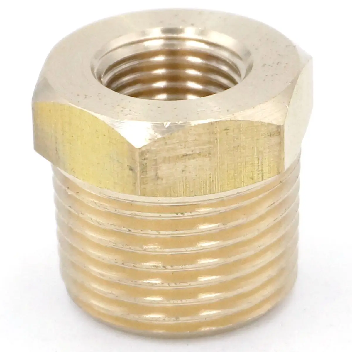 3/8" BSPT Male x 1/8" NPT Female Reducing Bushing Brass Pipe Fitting Adapter Air Gas Fuel Water
3/8" BSPT Male x 1/8" NPT Female Reducing Bushing Brass Pipe Fitting Adapter Air Gas Fuel Water