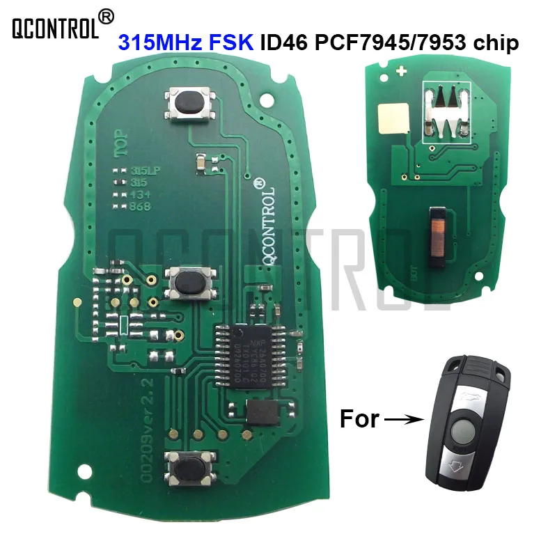 QCONTROL Car Remote Control Smart Key Circuit Board for BMW CAS3 System CAS3 X5 X6 Z4 1/3/5/7 Series 315MHz ID46 PCF7945
QCONTROL Car Remote Control Smart Key Circuit Board for BMW CAS3 System CAS3 X5 X6 Z4 1/3/5/7 Series 315MHz ID46 PCF7945