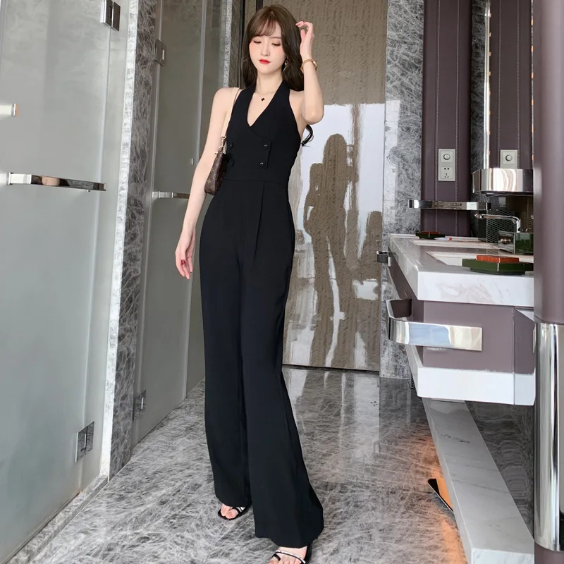 Sexy Women Jumpsuit 2020 Summer Black Sexy V Neck Long Rompers Party Black Catsuit Overalls Bodysuit Halter Backless Club Pants
Sexy Women Jumpsuit 2020 Summer Black Sexy V Neck Long Rompers Party Black Catsuit Overalls Bodysuit Halter Backless Club Pants