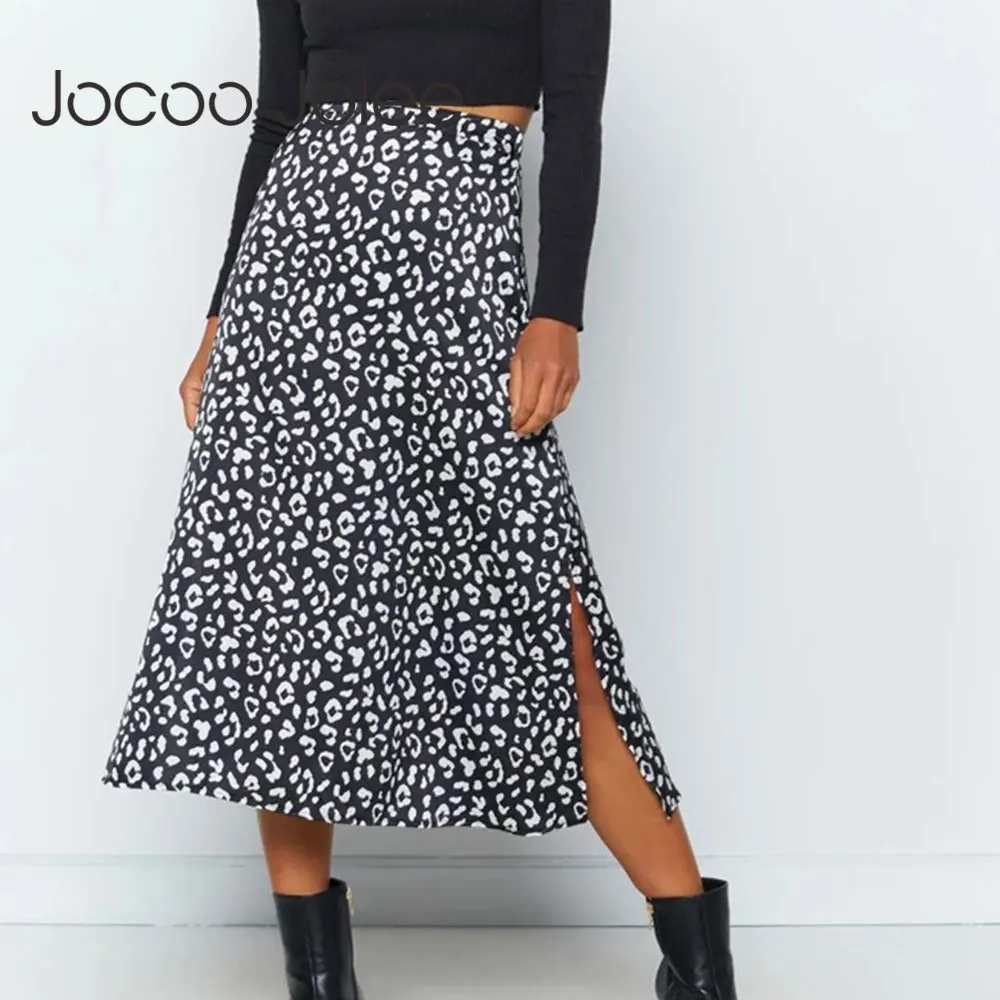 Jocoo Jolee Women Fashion Leopard Print Chiffon Skirts Women High Waist Zipper Split Midi Skirt Female Slim A Line Skirts
Jocoo Jolee Women Fashion Leopard Print Chiffon Skirts Women High Waist Zipper Split Midi Skirt Female Slim A Line Skirts