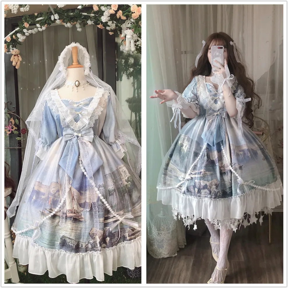 Princess tea party sweet lolita dress retro lace bowknot soft girl cute printing victorian dress kawaii girl gothic lolita op
Princess tea party sweet lolita dress retro lace bowknot soft girl cute printing victorian dress kawaii girl gothic lolita op