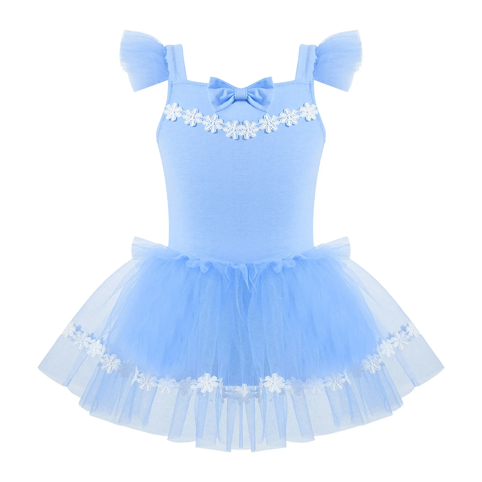 Kids Girls Ballet Tutu Dress Dance Wear Flutter Sleeve Flower Embroidery Mesh Dance Leotard Dress Princess Birthday Party Dress
Kids Girls Ballet Tutu Dress Dance Wear Flutter Sleeve Flower Embroidery Mesh Dance Leotard Dress Princess Birthday Party Dress