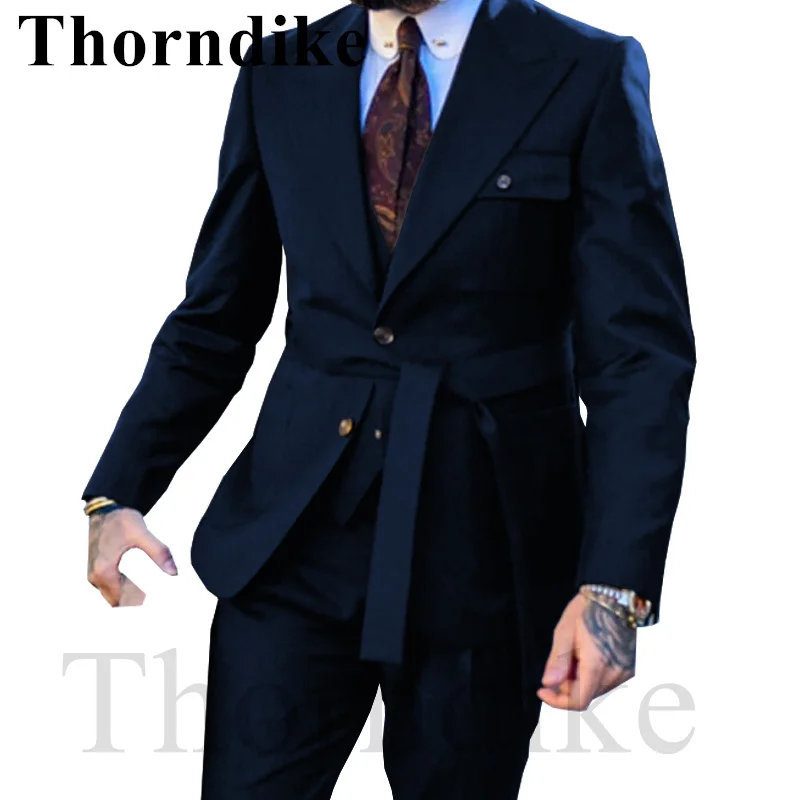 Мужской темно-синий костюм Thorndike, элегантный свадебный смокинг для жениха на выпускной, костюм из 2 предметов, Блейзер, пиджак, брюки, костюм для мужчин
Мужской темно-синий костюм Thorndike, элегантный свадебный смокинг для жениха на выпускной, костюм из 2 предметов, Блейзер, пиджак, брюки, костюм для мужчин