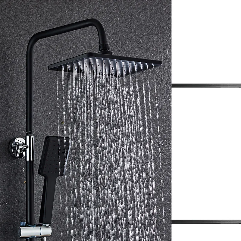 European Style Black Shower Set, Copper Alloy Bathroom Wall-mounted Hot and Cold Mixed Water Shower Faucet, Rain Awning Set
European Style Black Shower Set, Copper Alloy Bathroom Wall-mounted Hot and Cold Mixed Water Shower Faucet, Rain Awning Set