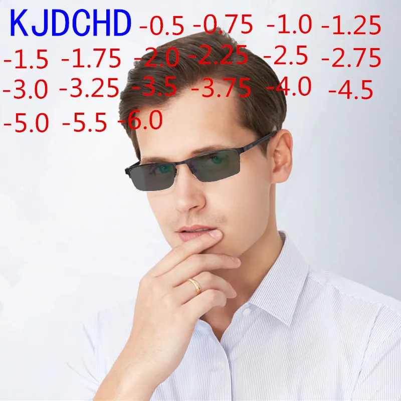 New high-quality titanium alloy photochromic sun myopia glasses resin lenses men and women optical vision correction glasses
New high-quality titanium alloy photochromic sun myopia glasses resin lenses men and women optical vision correction glasses