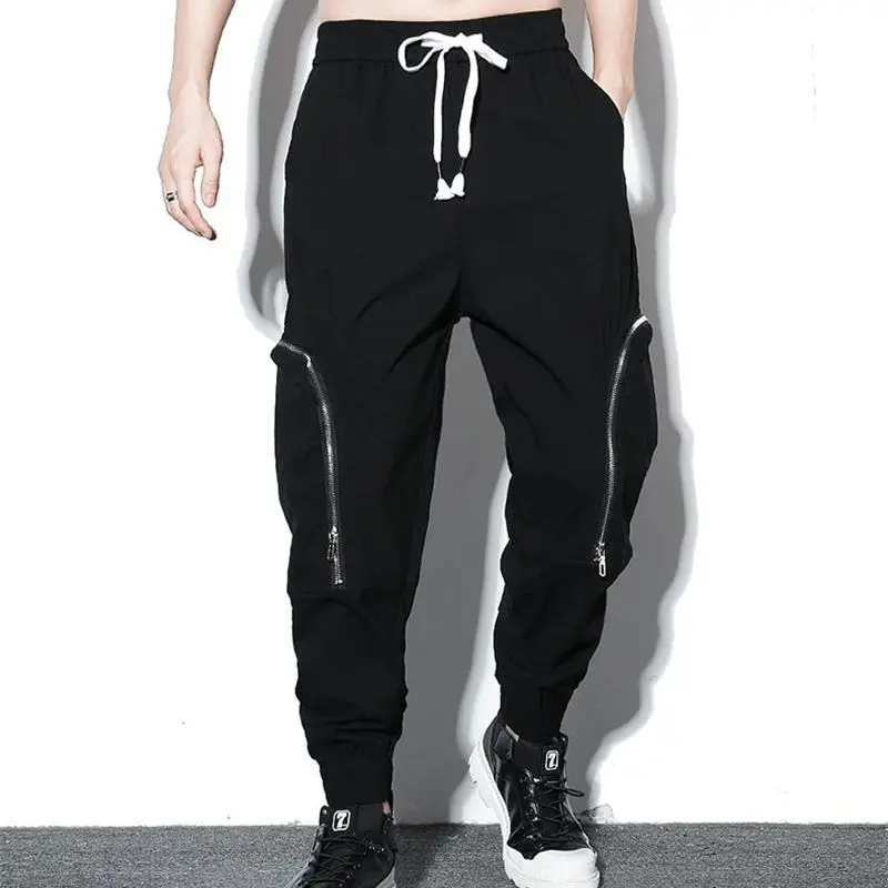 Men's Fashion Casual Pants Spring And Autumn New Solid Color Elastic Waist Cool Design Zipper Pocket Loose Radish Pants
Men's Fashion Casual Pants Spring And Autumn New Solid Color Elastic Waist Cool Design Zipper Pocket Loose Radish Pants