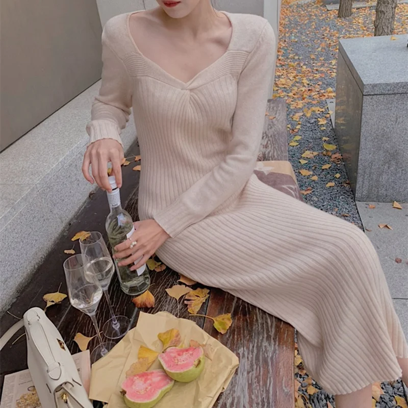 Women Long Dress Autumn Womens Maxi Dresses Knit Sweater Long Dresses Winter Women Clothing
Women Long Dress Autumn Womens Maxi Dresses Knit Sweater Long Dresses Winter Women Clothing