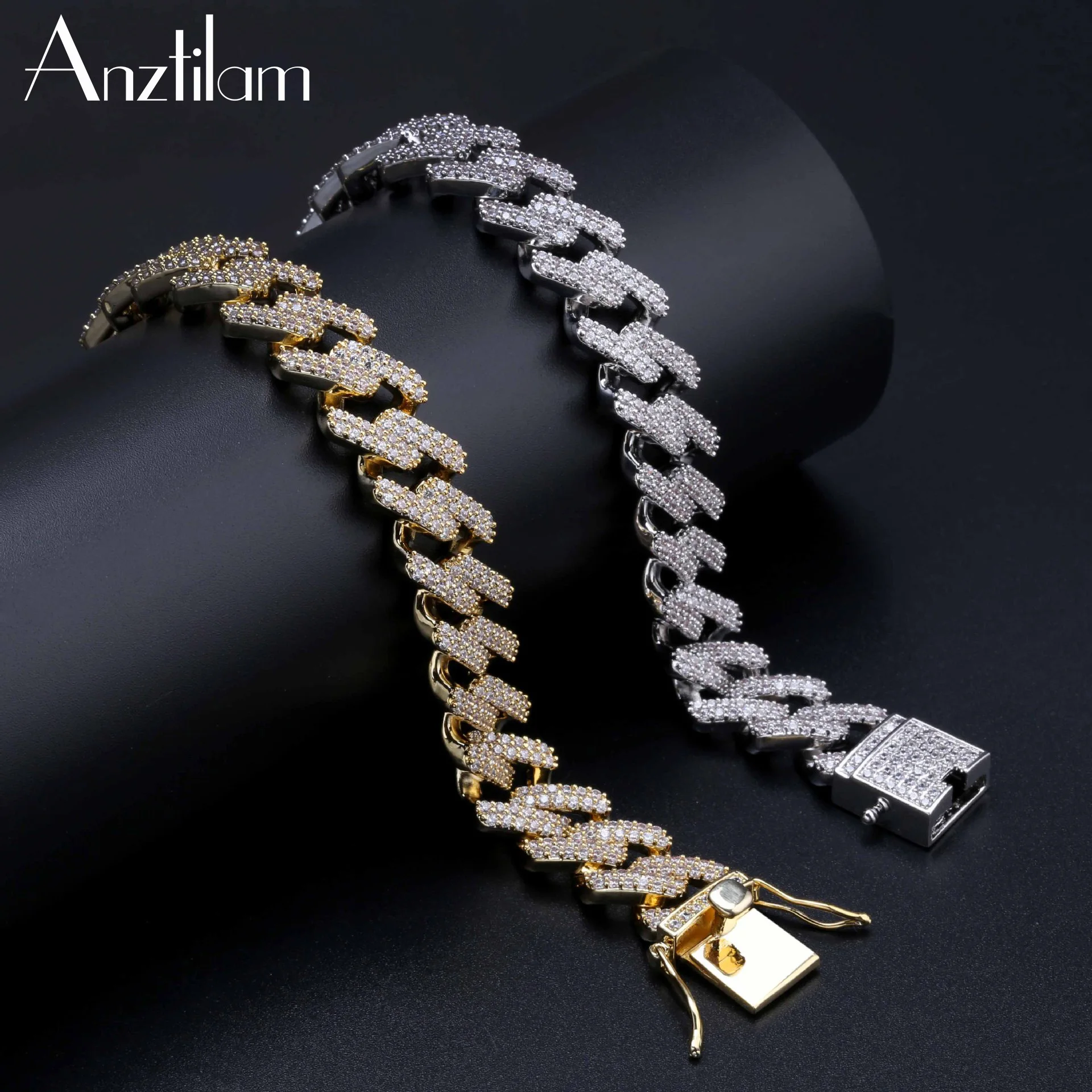 AZ 14MM Men’s Bracelet Bling Zircon Cuban Link Bracelet Hip hop Jewelry Gold Color Copper Material Long Chain Bracelet 8"
AZ 14MM Men’s Bracelet Bling Zircon Cuban Link Bracelet Hip hop Jewelry Gold Color Copper Material Long Chain Bracelet 8"