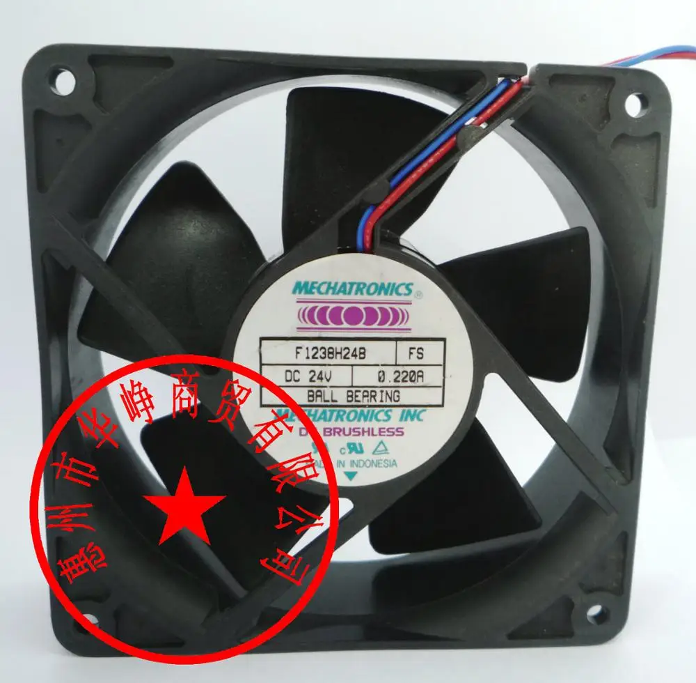 MECHATRONICS F1238H24B DC 24V 0.220A 120x120x38mm 2-Wire 120x120x38mm Server Cooling Fan
MECHATRONICS F1238H24B DC 24V 0.220A 120x120x38mm 2-Wire 120x120x38mm Server Cooling Fan