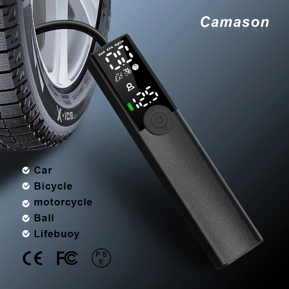 Воздушный насос Camason Smart, Портативный Автомобильный Автоматический компрессор для накачки шин, для мотоцикла, велосипеда, баскетбола
Воздушный насос Camason Smart, Портативный Автомобильный Автоматический компрессор для накачки шин, для мотоцикла, велосипеда, баскетбола